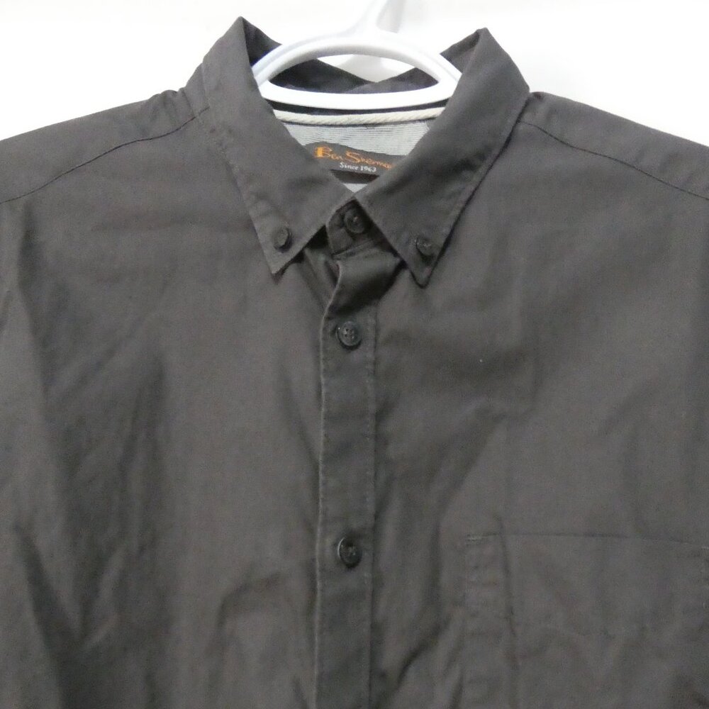 BEN SHERMAN | medium | Chocolate Brown Long Sleeve Cotton Shirt | Chest Pocket